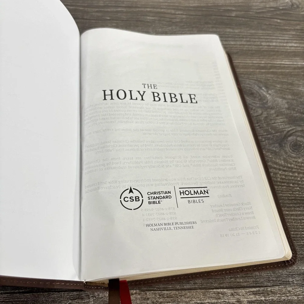 Holy Bible CSB Christian Standard Brown LeatherTouch UltraThin Holman Text